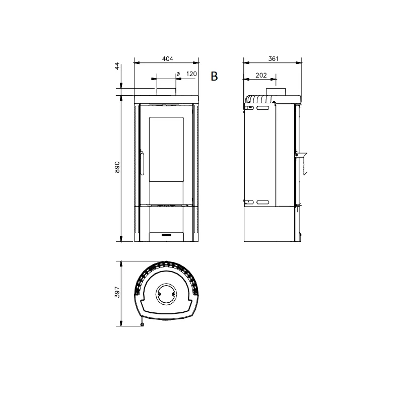 Poêle à bois Nordica Candy 6.2 kW 3 Poêle à bois Nordica Candy 6.2 kW – Image 3
