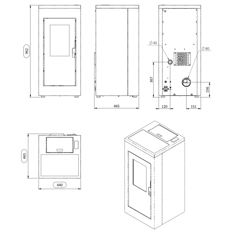 Poêle à granulés étanche Vulcano Silenzio 9.2 kw ETNA 3 Poêle à granulés étanche Vulcano Silenzio 9.2 kw ETNA – Image 3