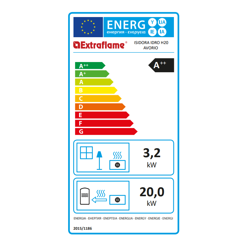 Poêle à granulés hydro Isidora H20 23 kw Extraflame 2 Poêle à granulés hydro Isidora H20 23 kw Extraflame – Image 2